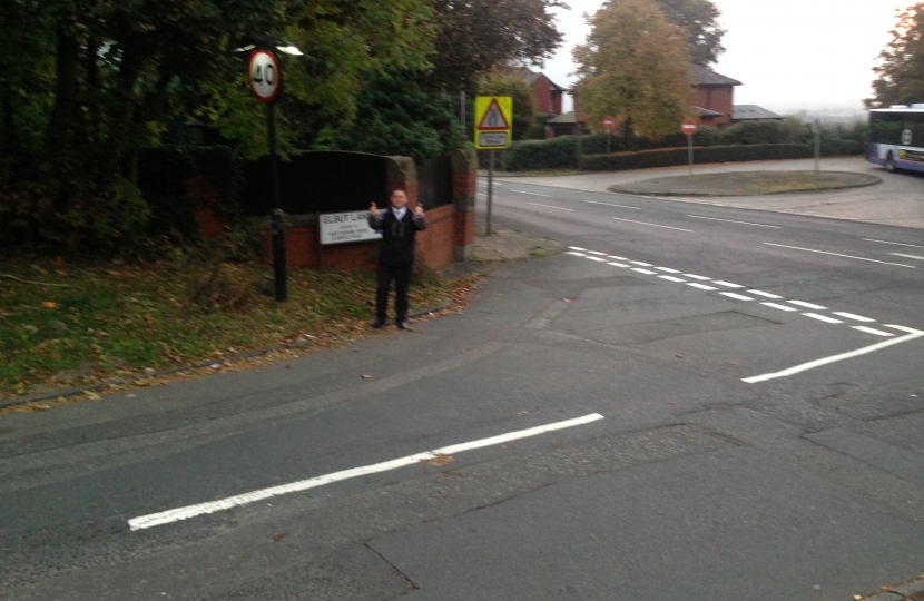 New Road Marking at Elbut Lane in Birtle