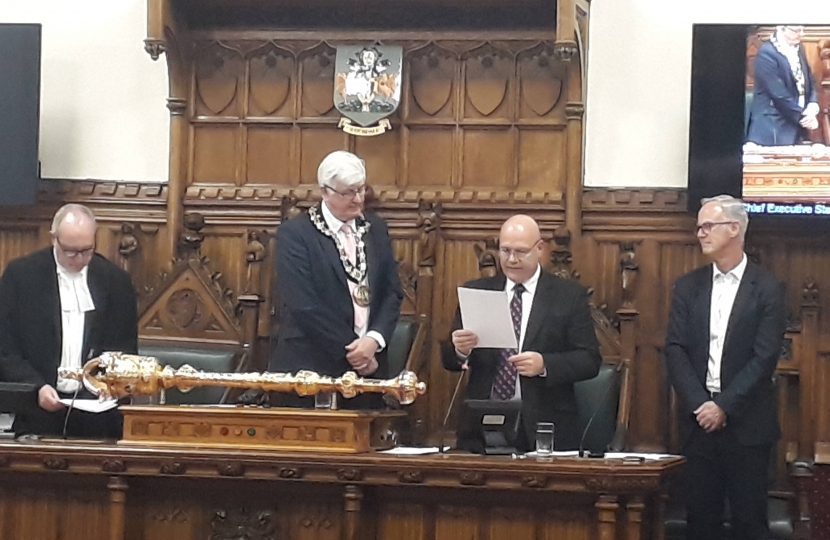 Councillor John Taylor is Sworn In at Rochdale Town Hall