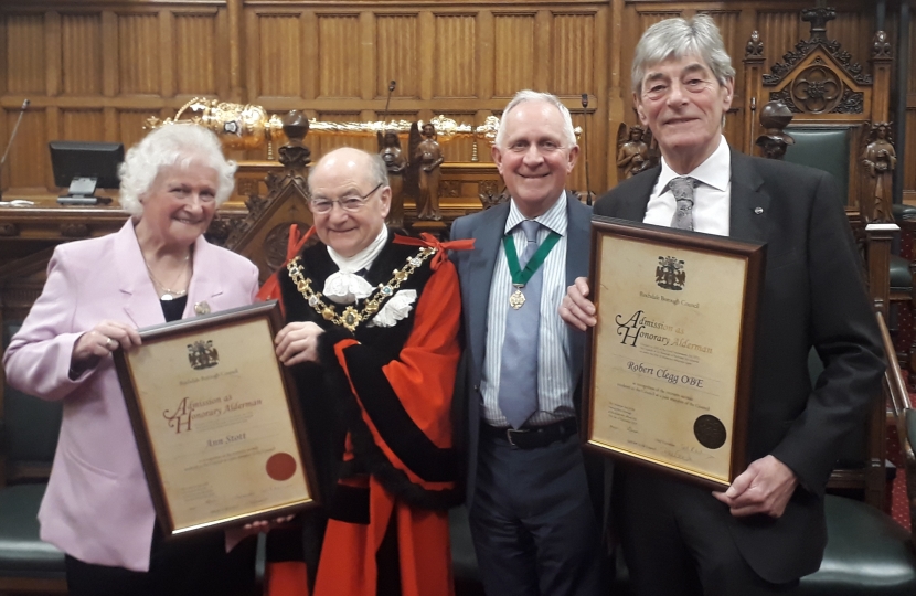 Honourary Aldermen, Former Councillors Ann Stott & Robert Clegg