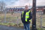 Cllr. Peter Winkler at the site of the former Nowster pub in Middleton which will benefit from Govenment Funding for Brownfield Development.