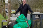 Councillor Peter Winkler following one of his regular litter picks