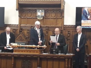 Councillor John Taylor is Sworn In at Rochdale Town Hall